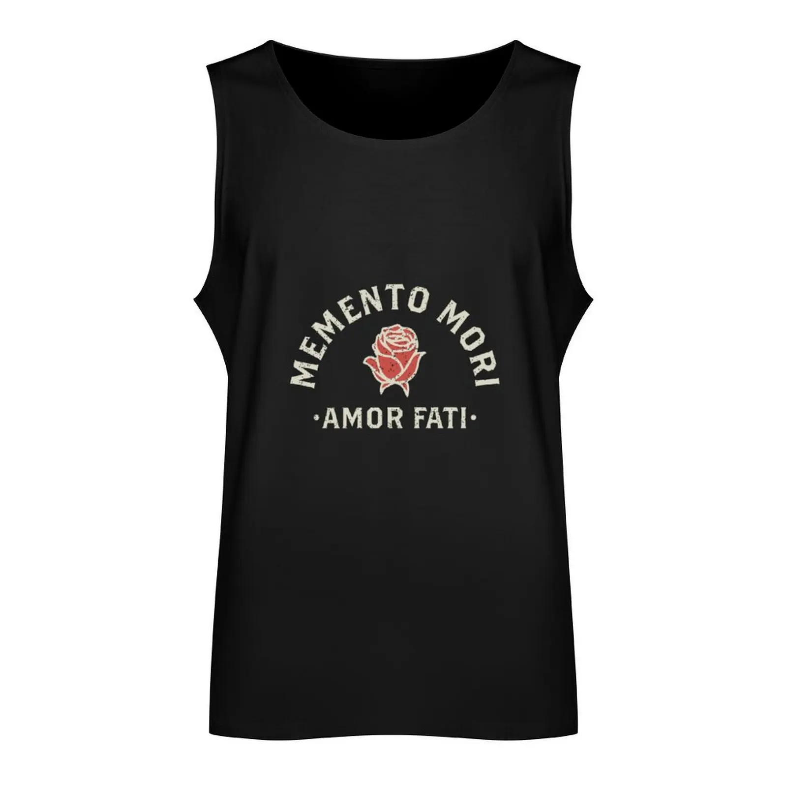 Stoicism Quote Amor Fati Memento Mori Rose Graphic Tank Top sports t-shirts for men Men gym sportswear