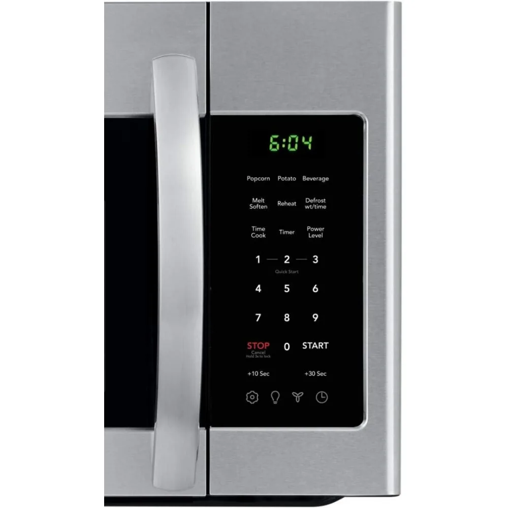 30" Microwave with 1.8 Cu. Ft. Capacity, 1000 Cooking Watts, Child Lock and 300 CFM, Stainless Steel Over The Range Microwave