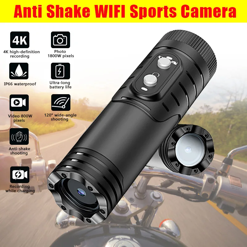 

Ultra Hd 4K Bike Mini Camera For Motorcycle Helmet MTB Bicycle Black Box Outdoor Body Cycling Waterproof Flashlight Bodycam