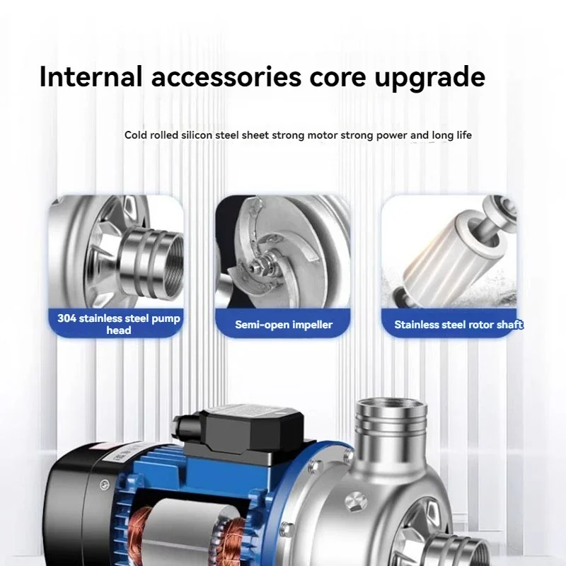 Baru DWK100 750W 220V Pompa Sentrifugal Baja Tahan Karat Tipe DWK Pompa Sirkulasi Tahan Asam dan Alkali Limbah Antikorosi