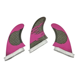 UPSURF FCS2 Aletas G3/G5/G7 Prancha de Surf Carbono Roxo com Honeycomb Fins 3 Pçs/set Prancha e Paddleboards Tri Set