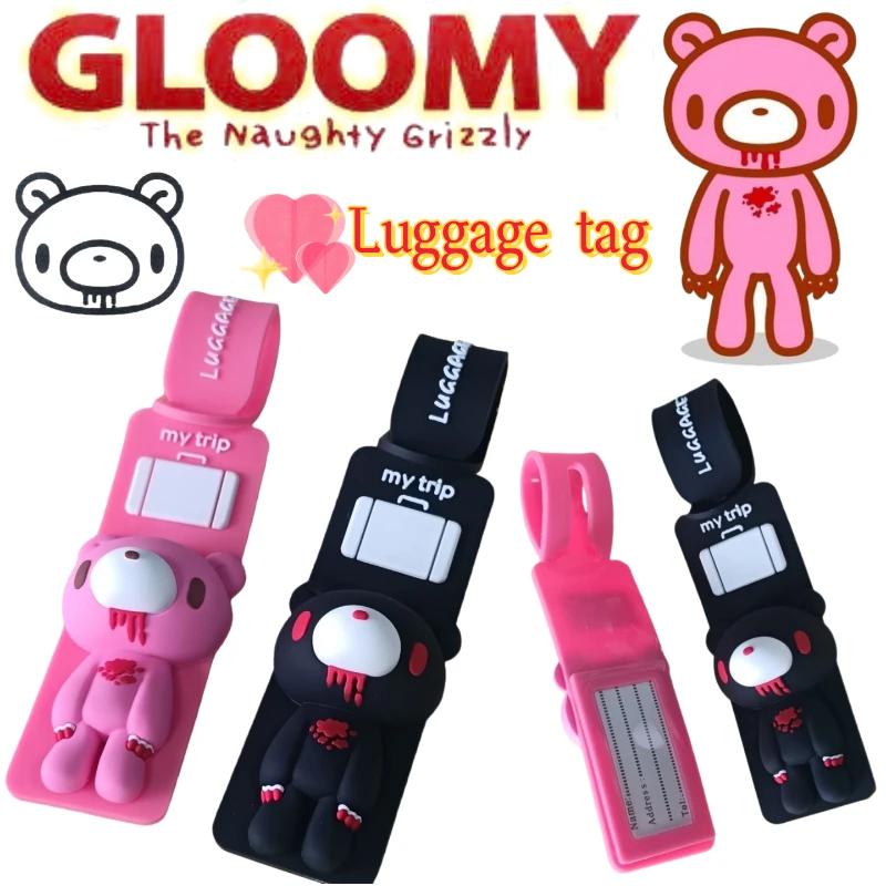 GLOOMY Anime-Merchandise: Kreativer, im Cartoon-Stil gestalteter Bordkarten- und Gepäcksanhänger mit Anti-Verlust-Funktion, exquisit gestaltetes Etikett, Urlaubsgeschenk. – Detail 1