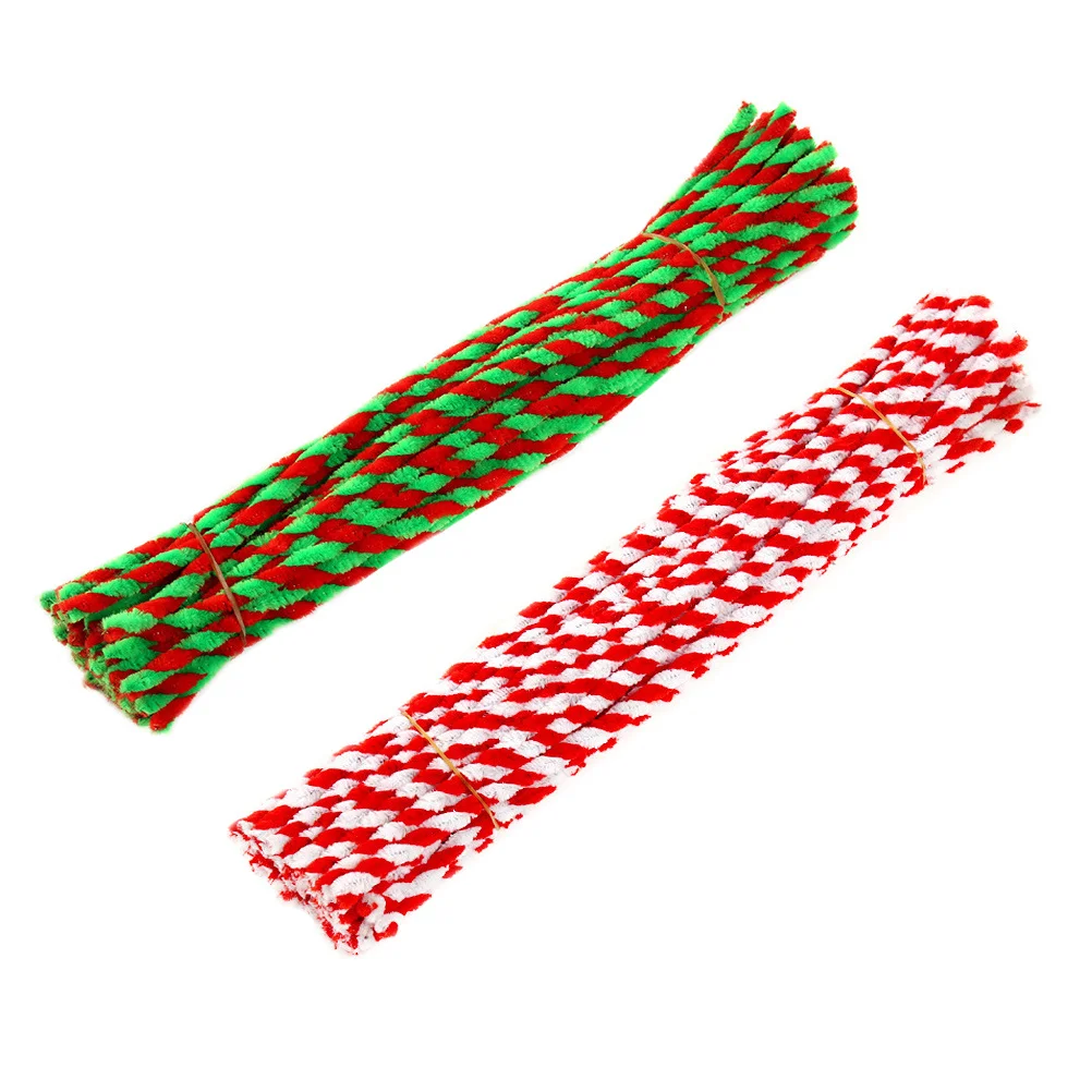 

100Pcs Christmas DIY Chenille Stems Educational Craft Supplies for Xmas DIY Decorations Festive Handmade Accessories