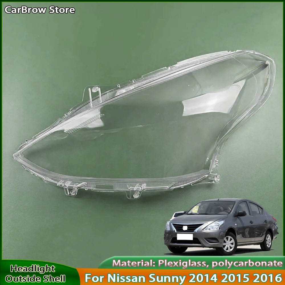 

Для Nissan Sunny 2014 2015 2016, передняя фара, прозрачная крышка, абажур, маска, абажур, линза из плексигласа