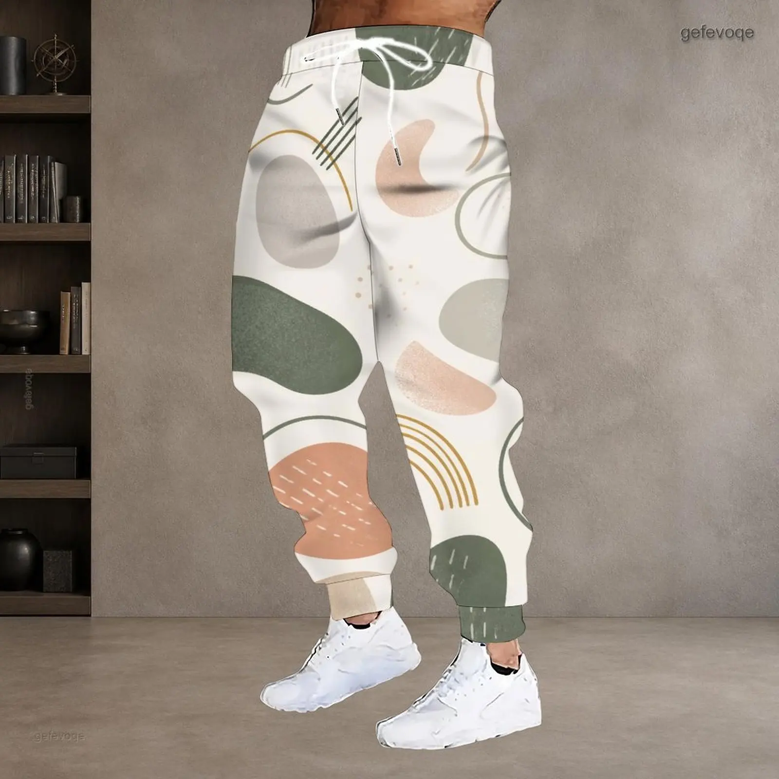 Men's Printed Drawstring Joggers — product detail 3
