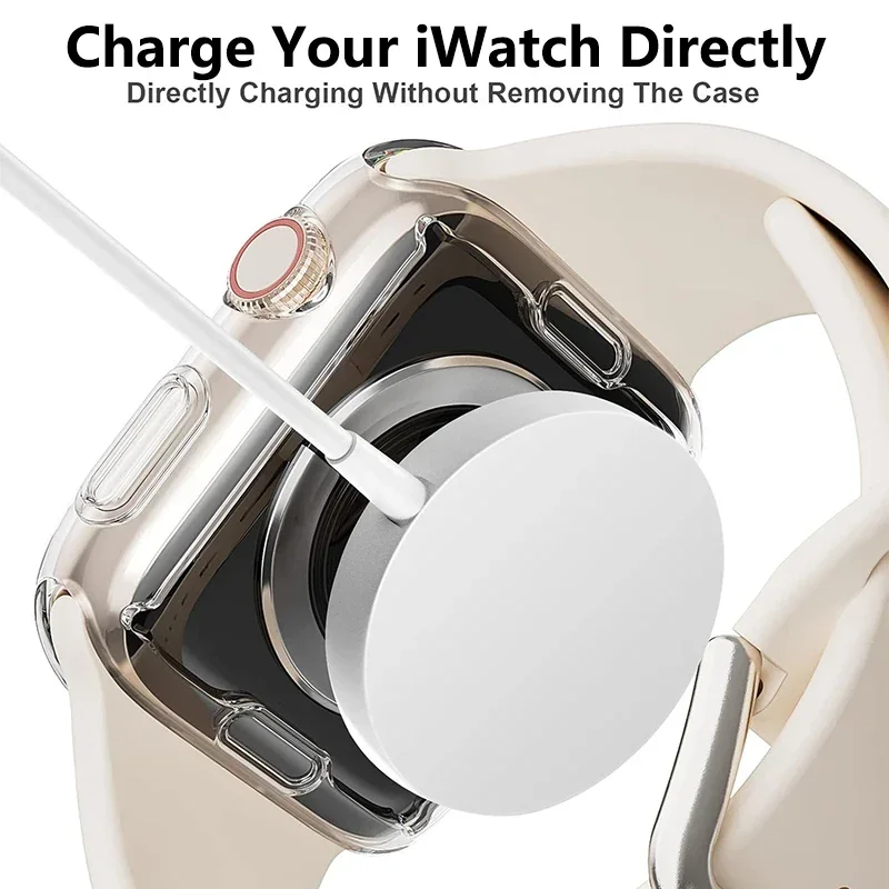 Custodia in TPU per Apple Watch Case 38MM 40MM 41MM 42MM 44MM 45MM copertura protettiva per schermo paraurti completo per iWatch Series 9 8 7 SE 6 4 3