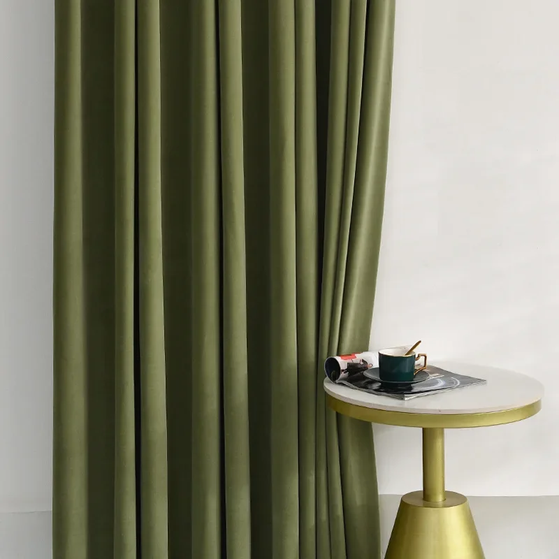 N3327Floor-to-ceiling living room bedroom bay window blackout velvet curtains