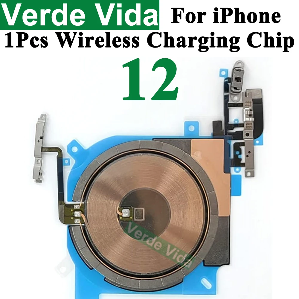 Wireless Charging Chip Coil NFC For iPhone 13 12 11 Pro Max XS XR X With Magnet Power Volume Button Flex Charger Panel Sticker