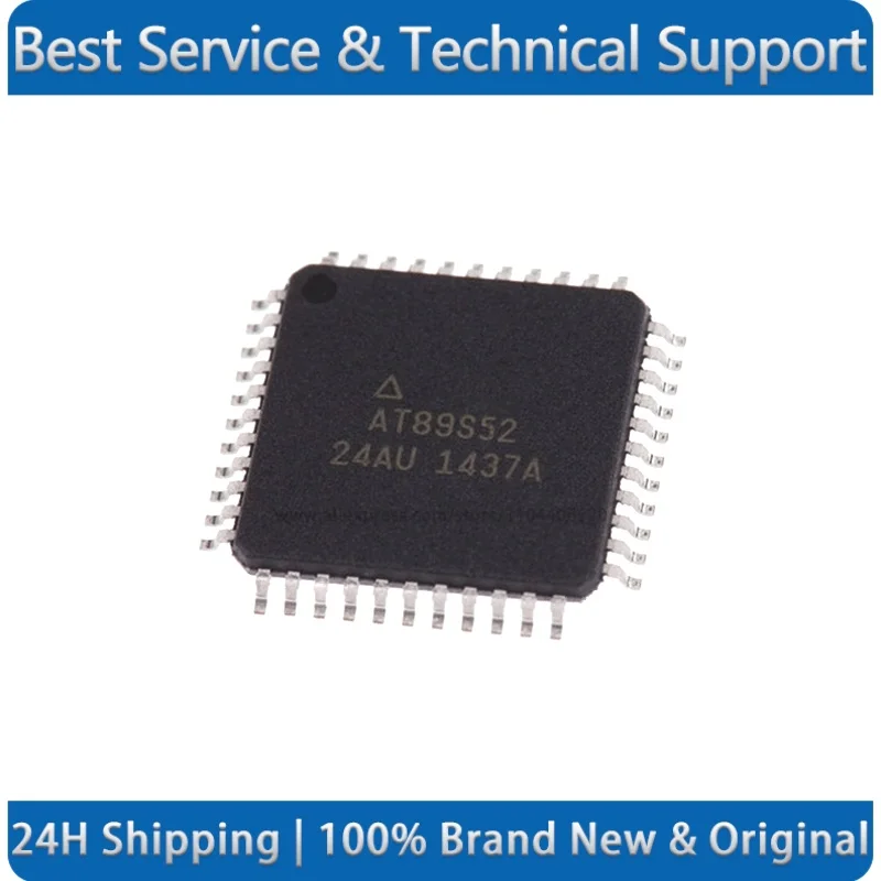 AT89S52-24AU TQFP-44 8-Bit Flash Microcontroller Chip New Original