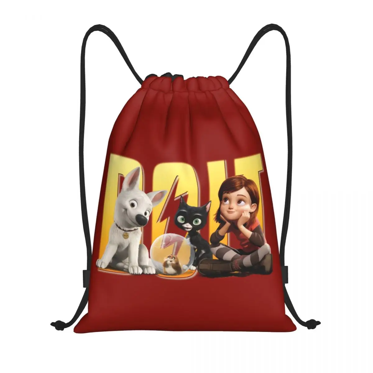 

Custom Cartoon Bolt Drawstring Backpack Bags Women Men Lightweight German Shepherd Dog Gym Sports Sackpack Sacks for Training