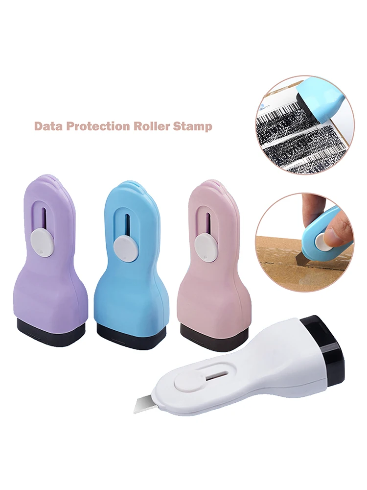 Daten Schutz Roller Stempel Tragbare Informationen Abdeckung Chaotisch Privatsphäre Dichtung