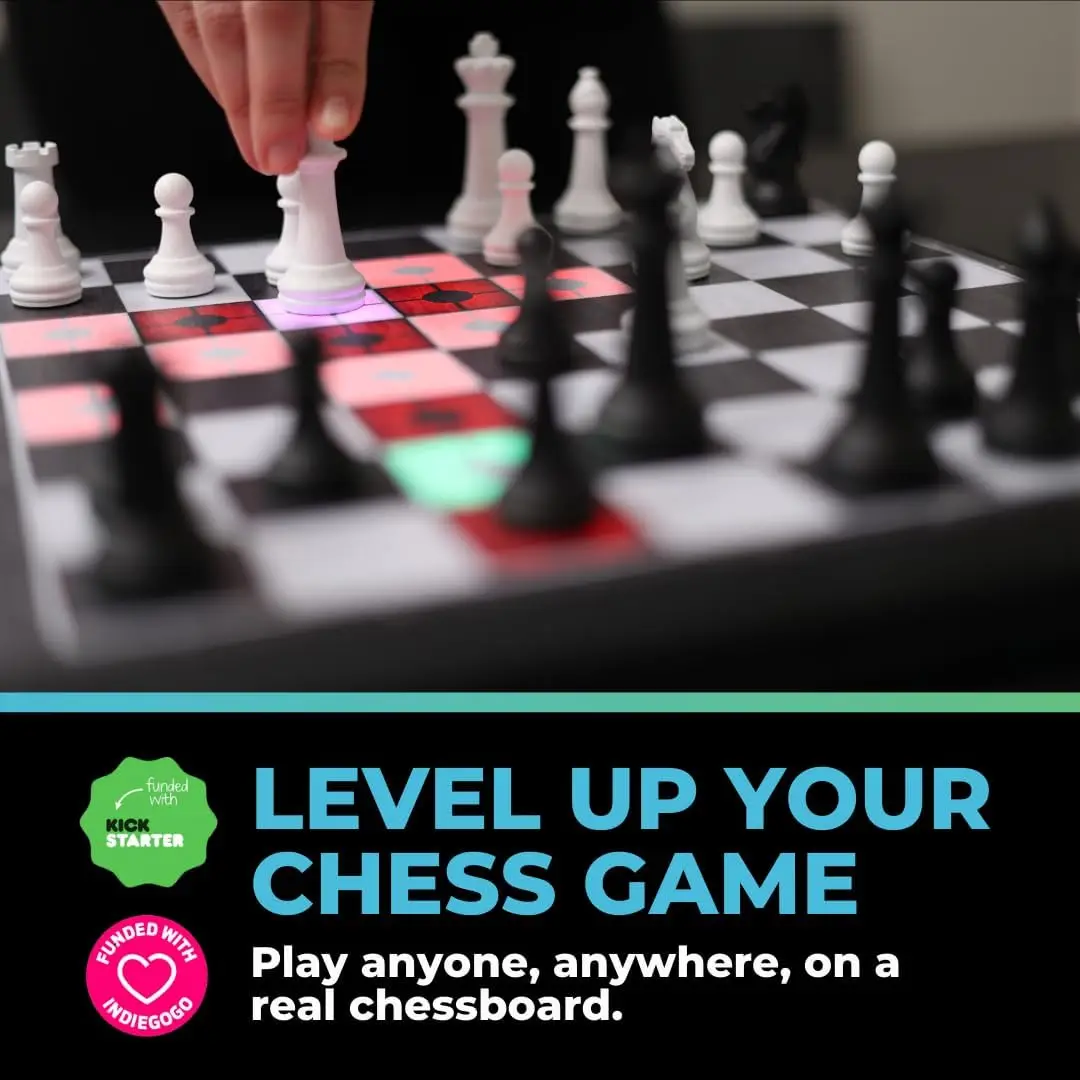 1  Electronic Chess Board by Bryght Labs - Built-in Chess Engine & Instructor - Includes Chess Set TouchSense Pieces  Light Up