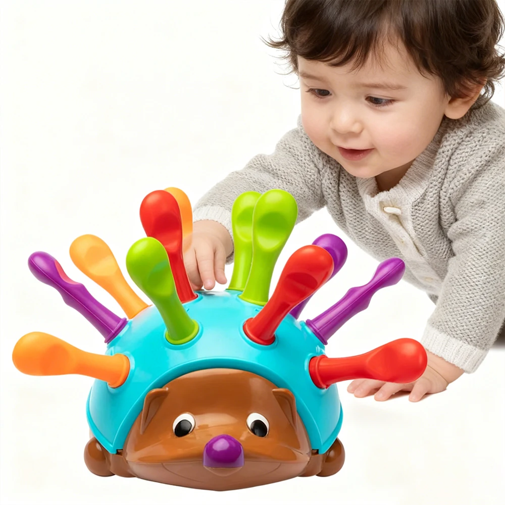 

Early Education Toys Hedgehog Training Focused on Children's Fine Motor Hand-Eye Coordination Fight Inserted Toy For 1-3 Years