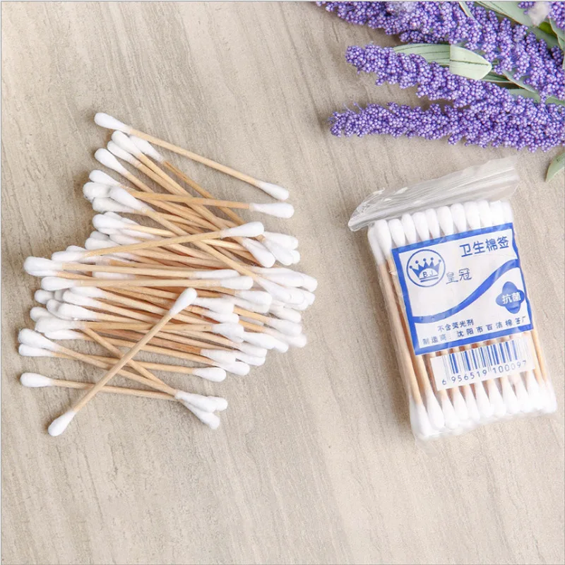 500/1200 шт./Ватюрные тампоны с двойной головкой, женские бамбуковые ватные палочки для макияжа, инструмент для смешивания теней для век, инструменты для чистки салона красоты