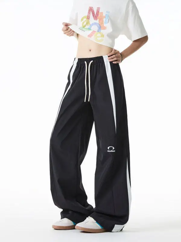 Hip Hop américain rue danse pantalons décontractés hommes couleur Blo broderie conception Qui sec sport pantalons longs pour les Couples