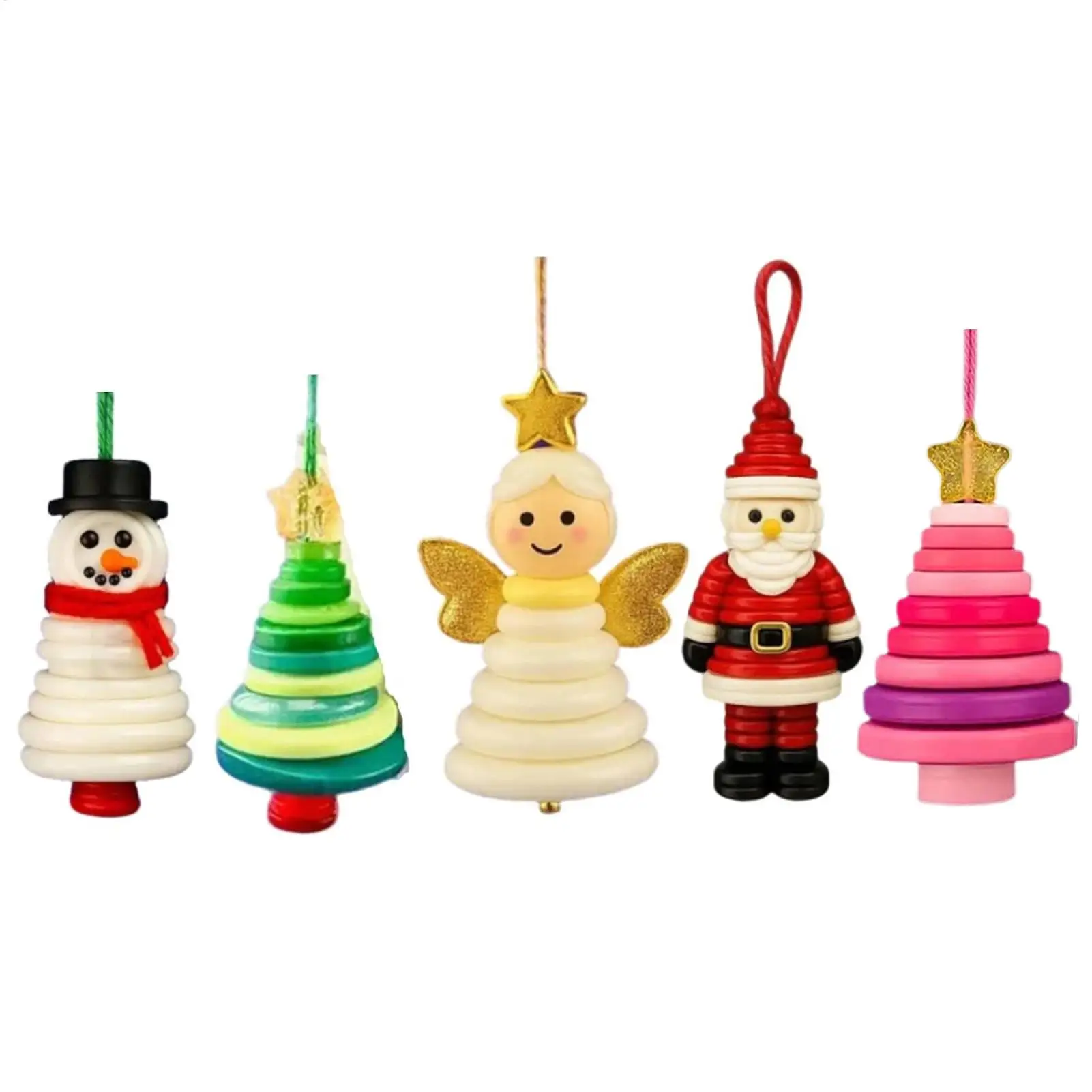 Weihnachtsbaum-Ornament-Sets mit Knöpfen, handgefertigt, Knopf-Schneemann-Bastelset, Weihnachtsbaum-Ornament für Partys, Fensterbänke, Garten