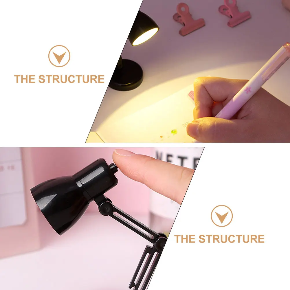 

2 шт. складные мини-ночники/лампы для чтения для дома, офиса, учебы, декора, портативные, регулируемые, современный дизайн