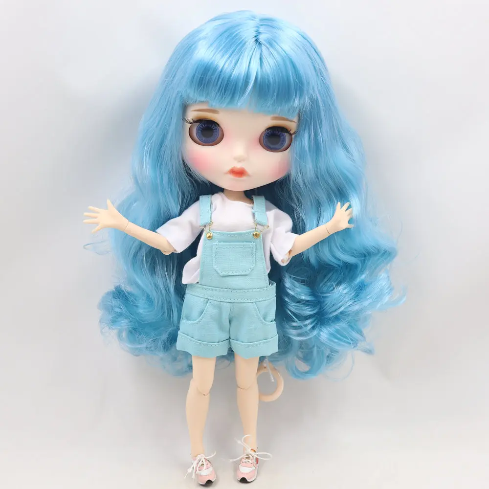 

Кукла ICY DBS Blyth No BL6227 Синие волосы Резные губы Матовое лицо Шарнирное тело 1/6 bjd ob24 аниме девушка