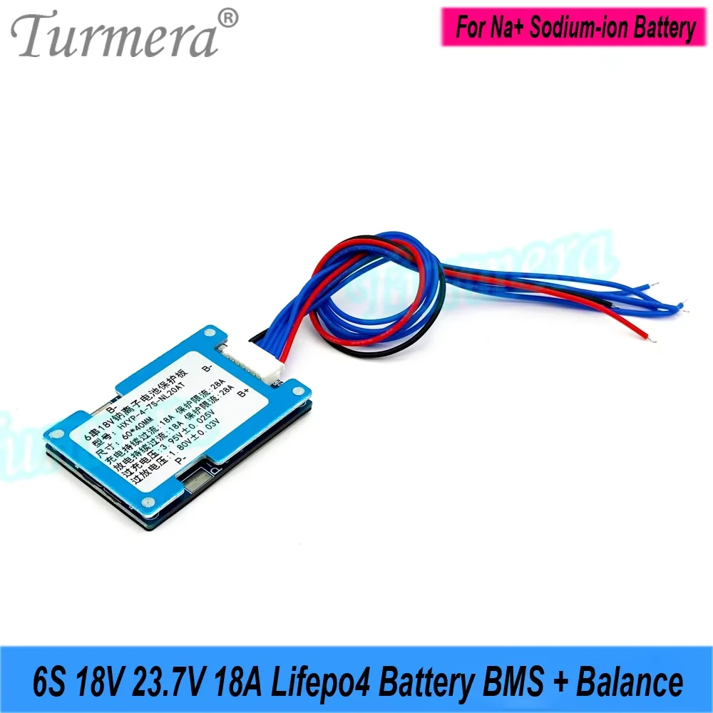 Baterai Sodium-Ion 4S-8S 12V 24V BMS 18A dengan Keseimbangan 20A NTC untuk 3.0V 3.95V 18650 32140 Baterai Li-ion Sodium DIY Menggunakan Turmera