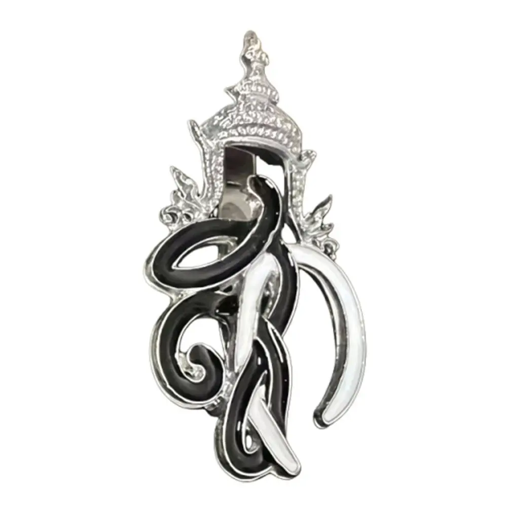 Black Gold Color Retro Brooch Pins Entwined Design Dripping Oil Finish Double Dragon Brooch Commemorative Style Metal Material