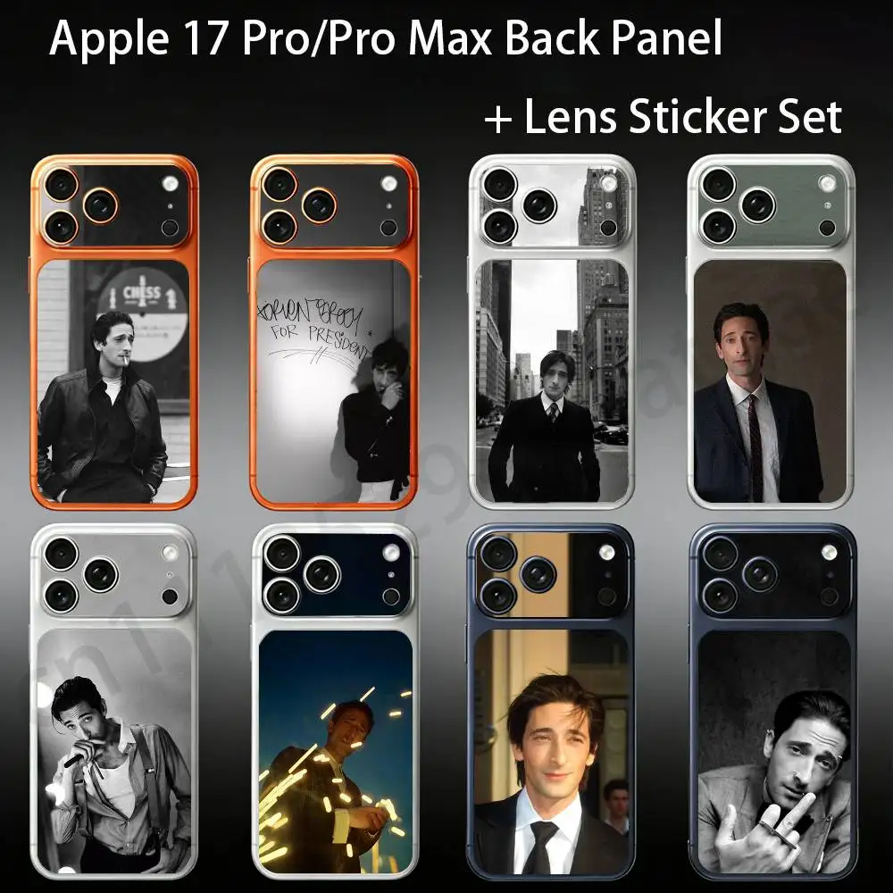 Funda Protectora Trasera para iPhone 17Pro/ProMax con Diseño de Actor A-Adrien B-Brody y Adhesivo para Cámara