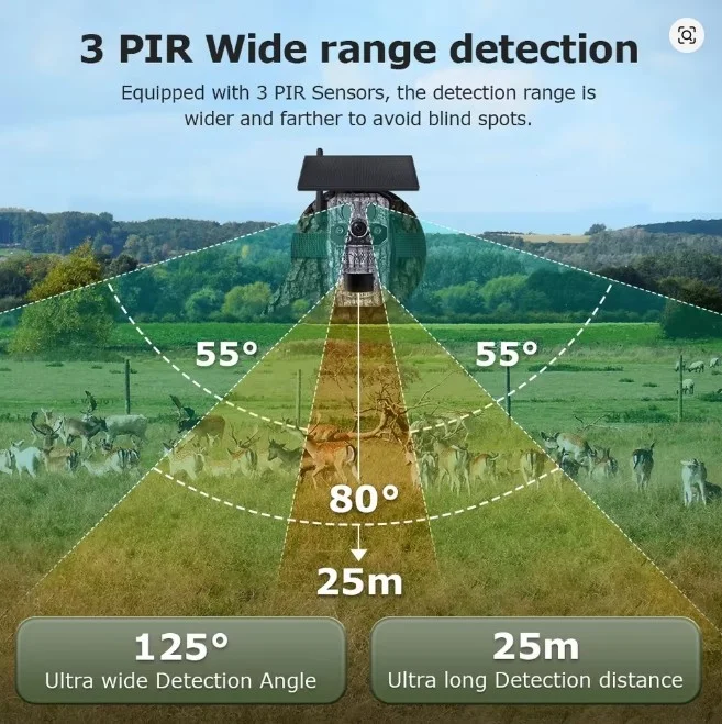 4G Solar Trail Camera with 2K Video & GPS Tracking Stealth Night Vision