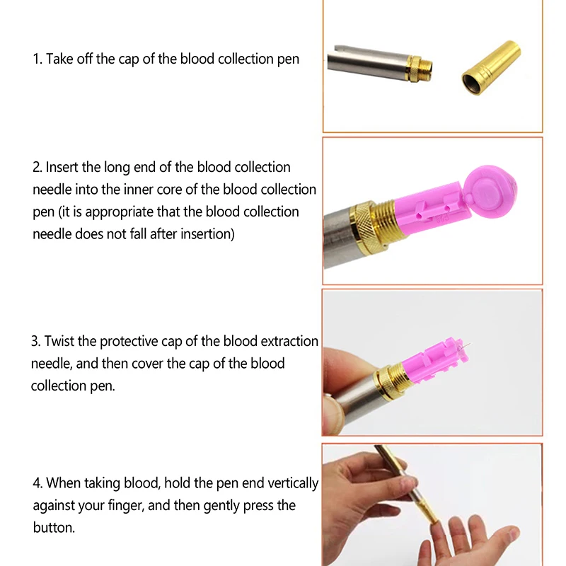 50Pcs Lancets For Diabetes Blood Glucose Testing 30G Count Diabetic Lancets For Less Pain Universal Sterile Needles.