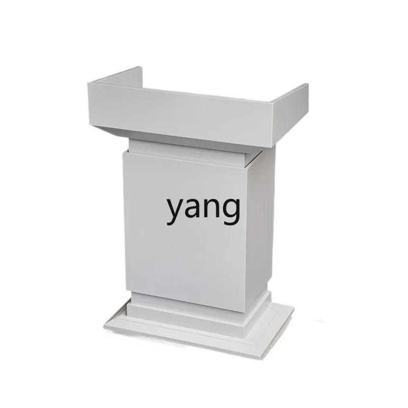 LH large size solid wood lifting speech table automatic remote control lifting lecture table