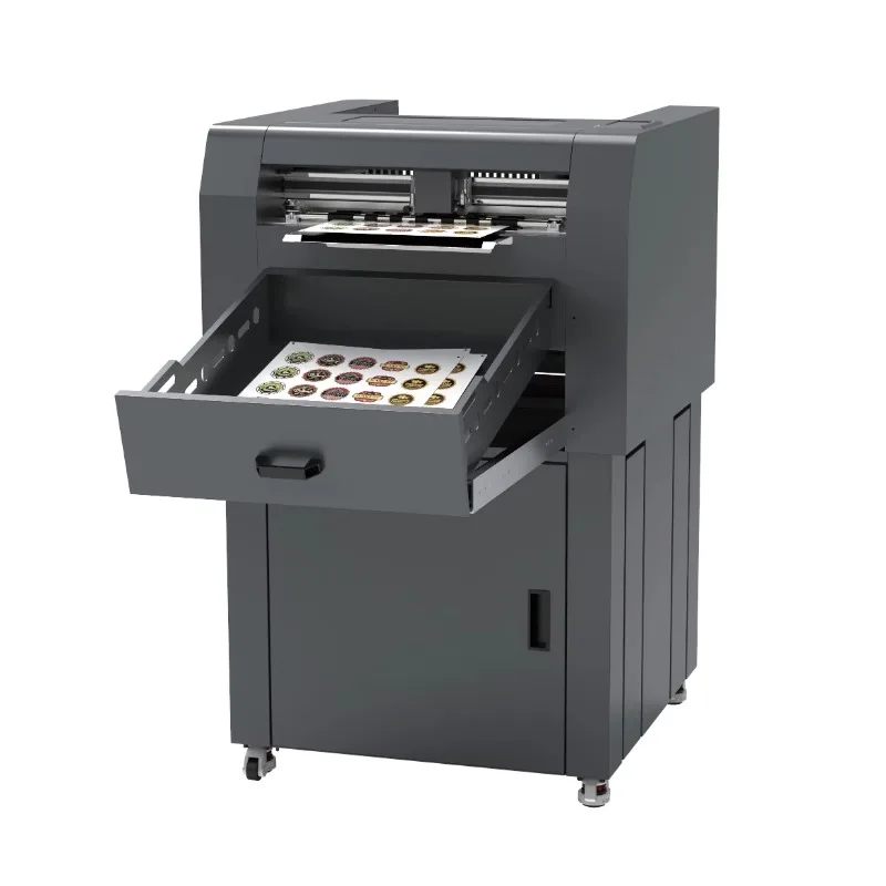 A3MAX5Double Head Servo Motor Automatic Feeding Label Cutting Plotter Digital Die Cutting Machine with Static Elimination Device