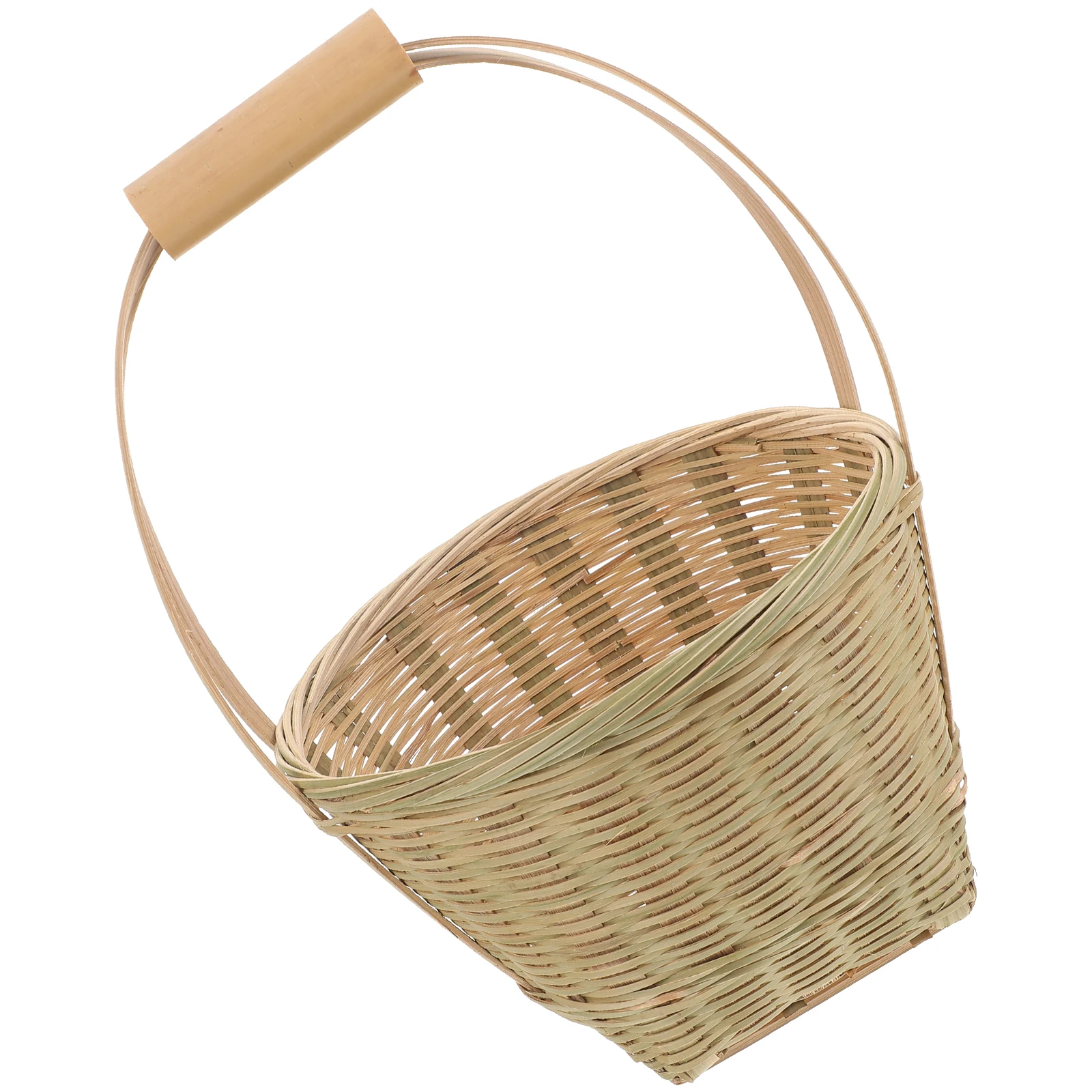 

Handwoven Bamboo Basket Fruit Egg Storage Organizer Rustic Style Kitchen Dining Room Multi-Functional Woven Baskets
