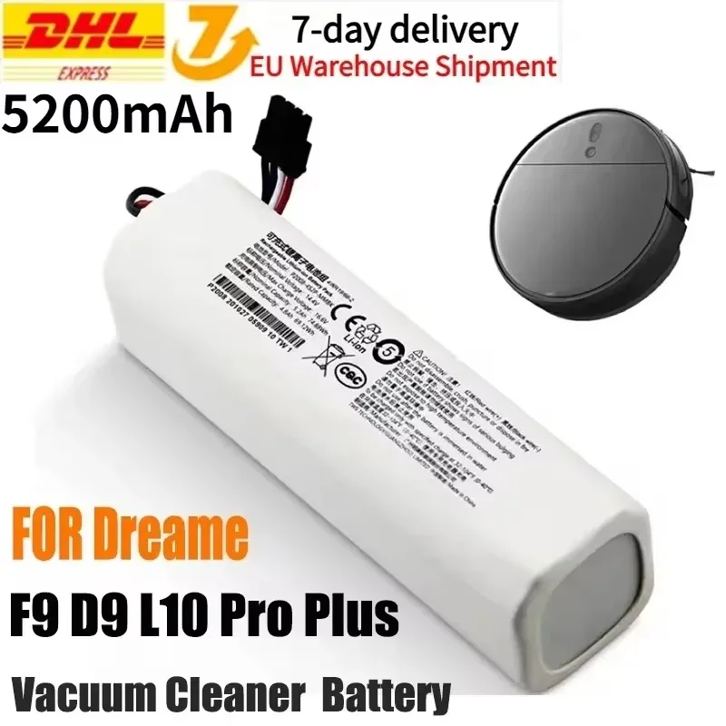 P2008-4S2P-MMBK Batteria agli ioni di litio originale da 5200mAh 4INR19/66-2 per robot aspirapolvere lavapavimenti Dreame D9 F9 L10 L10 Pro