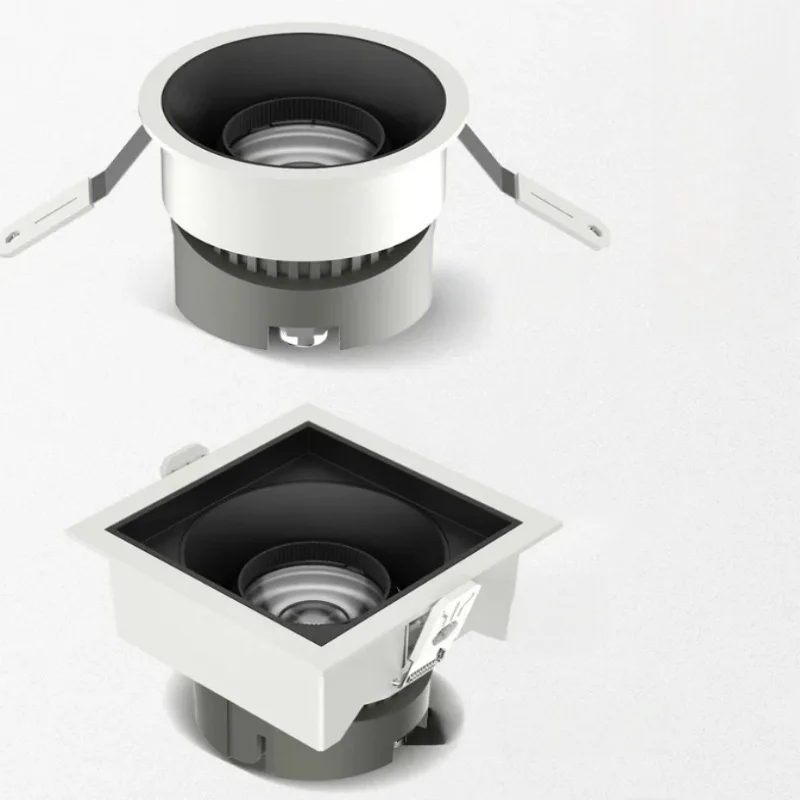 Embedded square LED downlight with high color rendering, neutral color, narrow edge, anti-glare, eye-friendly wall washer light