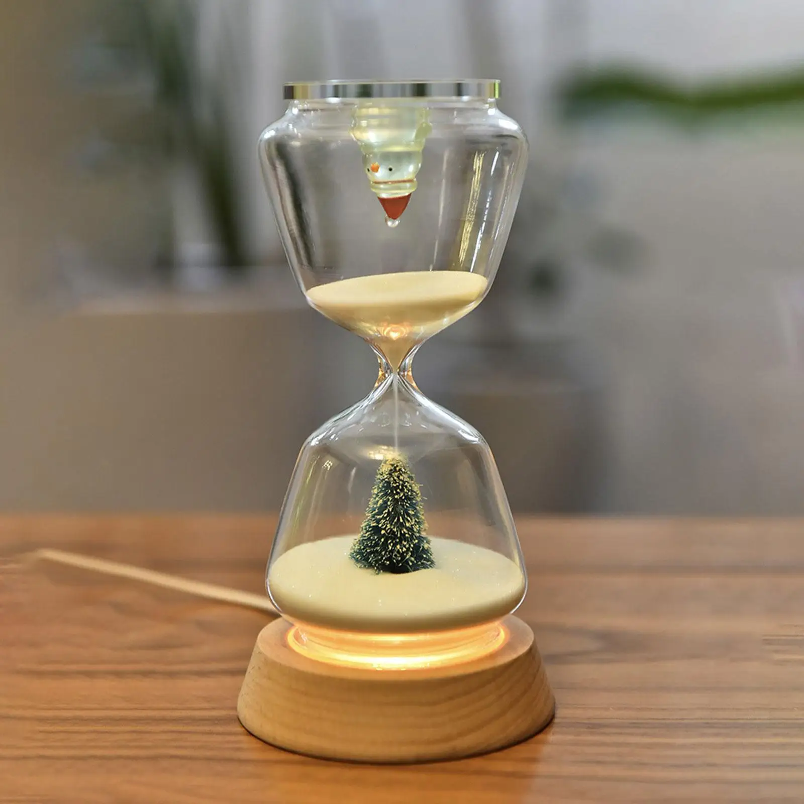 Hourglass Timer Night Light Cute Hour Glasses for School Children Christmas