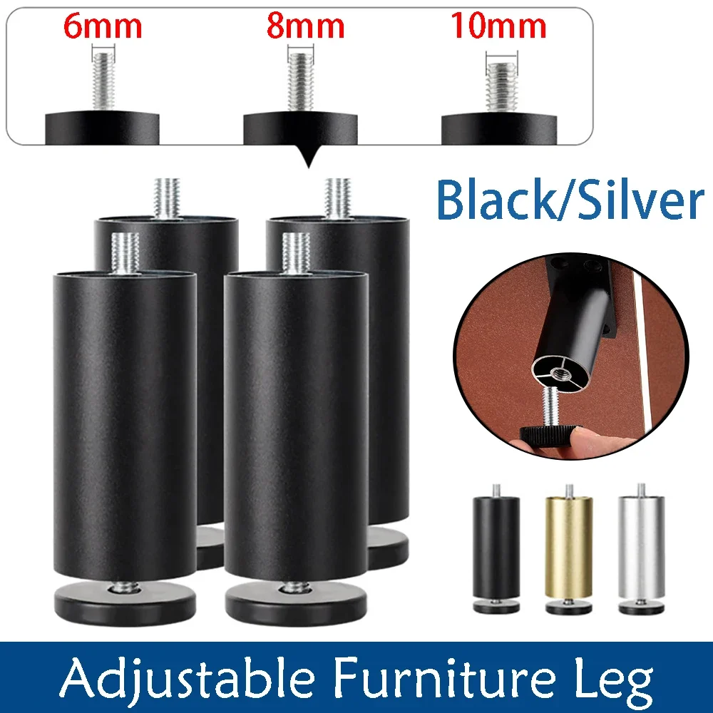 M6 M8 M10 Adjustable Furniture Leg Aluminum Alloy Table Legs For TV Cabinet/Wardrobe/Raised Refrigerator/Washing Machine Feet