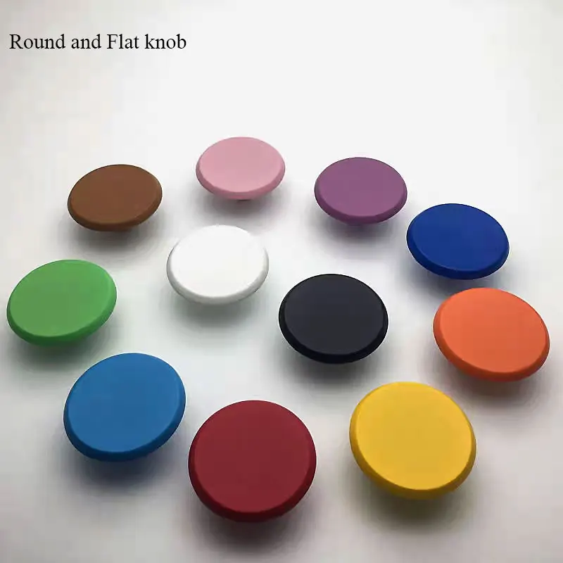 Modern Simple Colorful Wardrobe Door Pulls Children\'s Room Cabinet Handles Kitchen Cupboard Knobs Zinc Alloy Furniture Hardware
