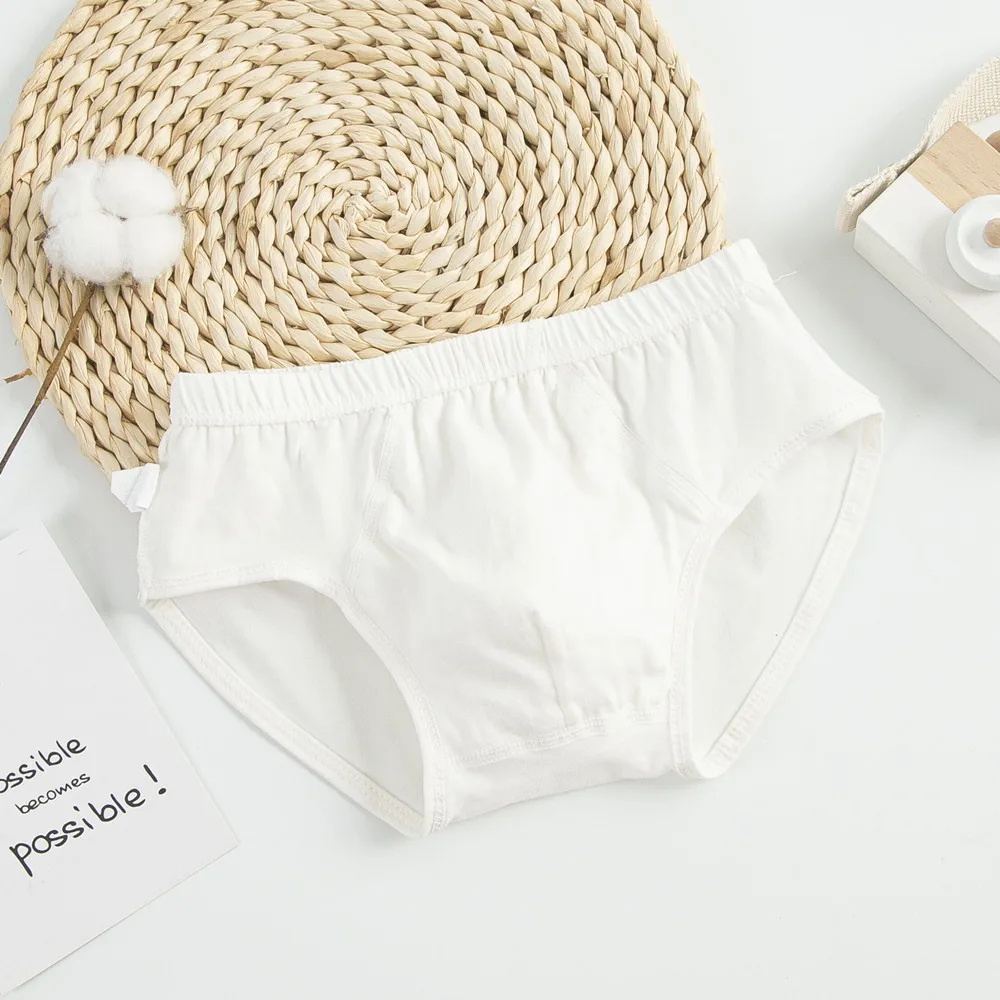 Ropa interior para niños, calzoncillos blancos de algodón, calzoncillos tipo bóxer para niño grande, ropa interior para niños pequeños 110-170