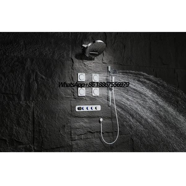 

SUNDREAM Shower System with Temperature Display Thermostatic Shower Faucet Set Smart Shower System Set