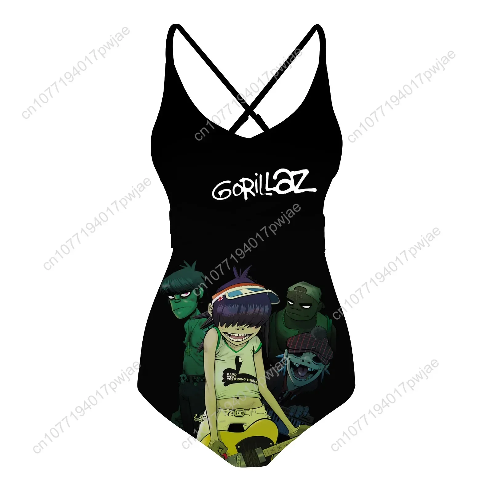 Gorillaz Rock Band Swimsuit Womens Sling Swimsuits Sexy Swimwear Pool Party Beach Bikini Summer Holiday Customize Bathing Suits
