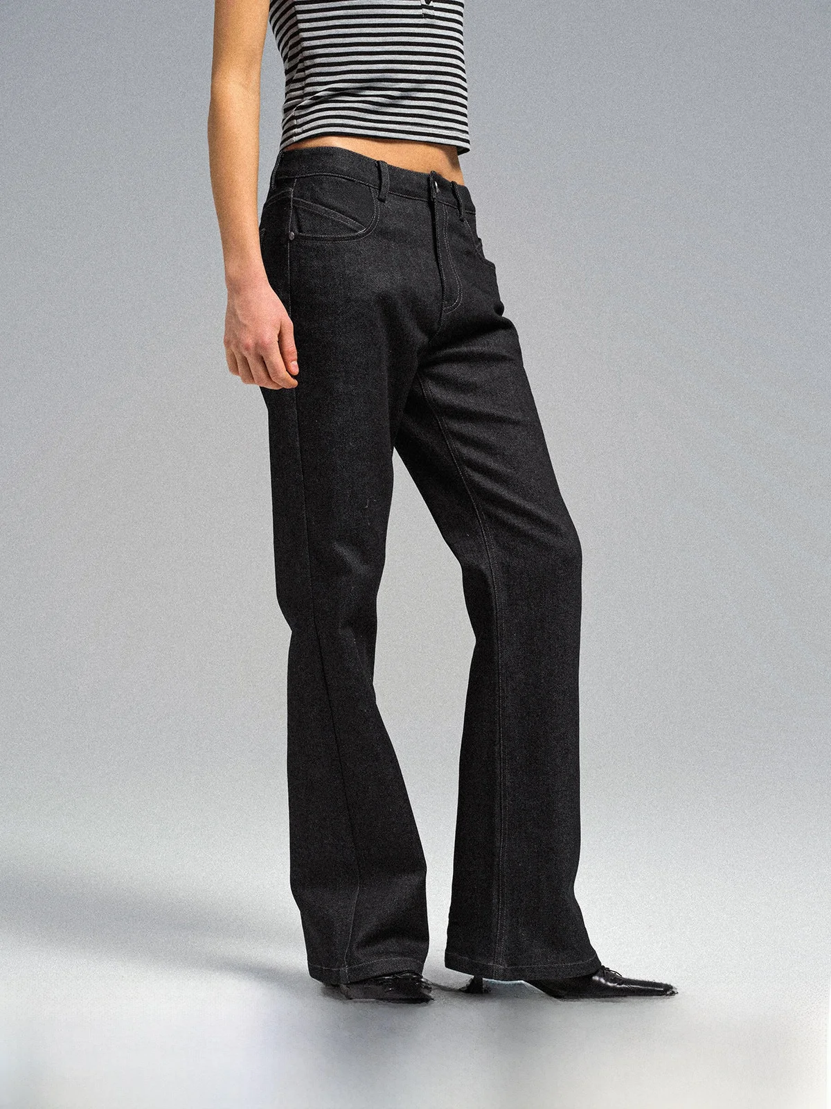 

Джинсы Slim Fit с микро-клешем Golden Cup Vine Good Lu Color Colion, повседневные, из эластичного хлопка, для женщин