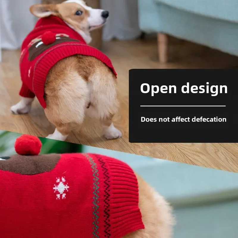 Dog Clothes Autumn and Winter Corgi Clothing Small and Medium Dogs Winter Warm Christmas Cotton Clothes Pet Thickened Winter