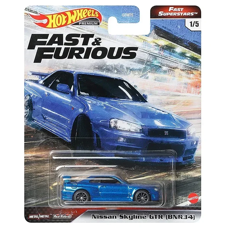 Hot Wheels Fast and Furious Diecast Model Car Toy, Nissan Skyline, GTR oral y, Renforcement des jouets pour enfants, Cadeau d\'anniversaire pour