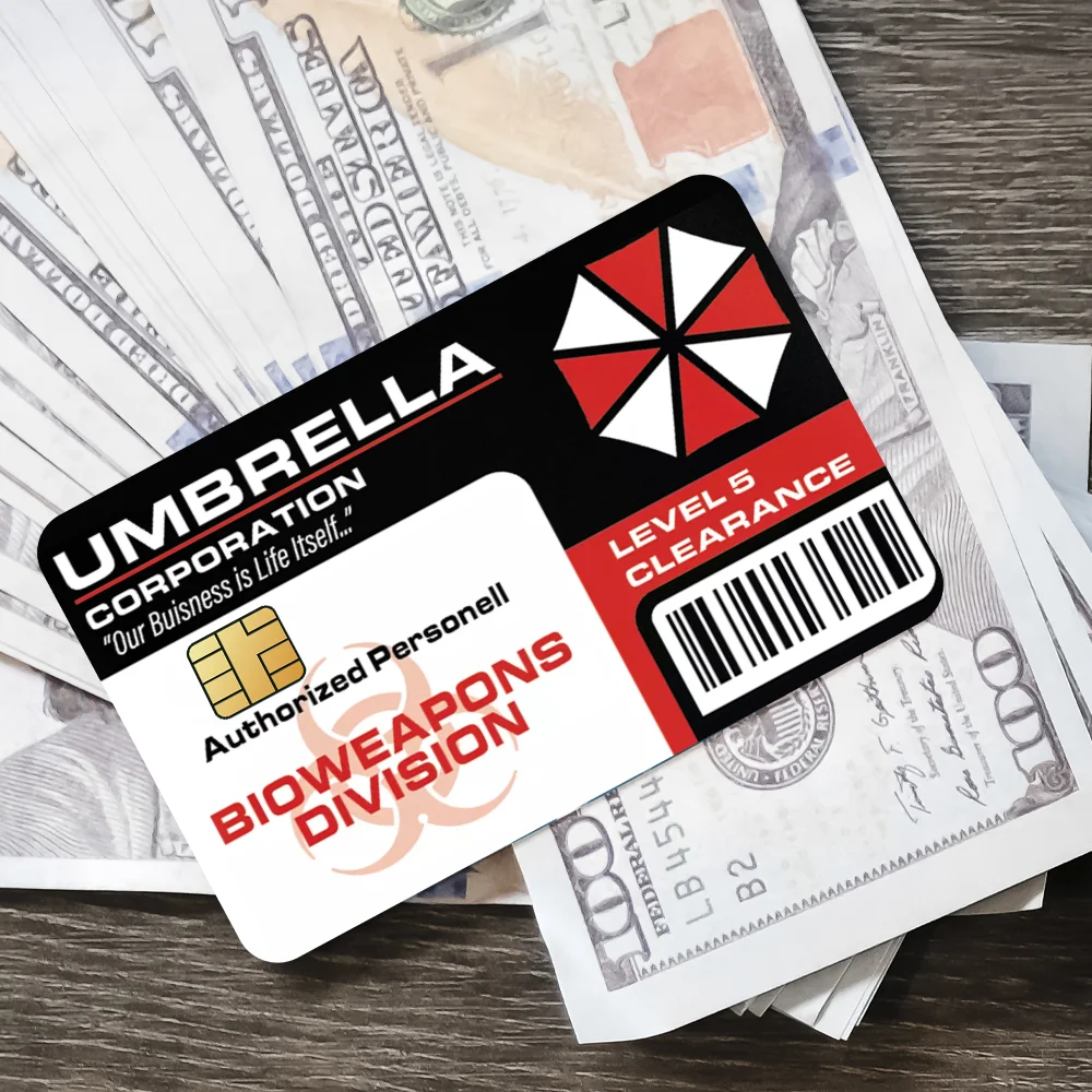 Spiel R-Resident E-Evil Bank Kreditkarten Bus Pass Aufkleber Coole Dekoration Wasserdicht 4PCS Karte – Detail 5