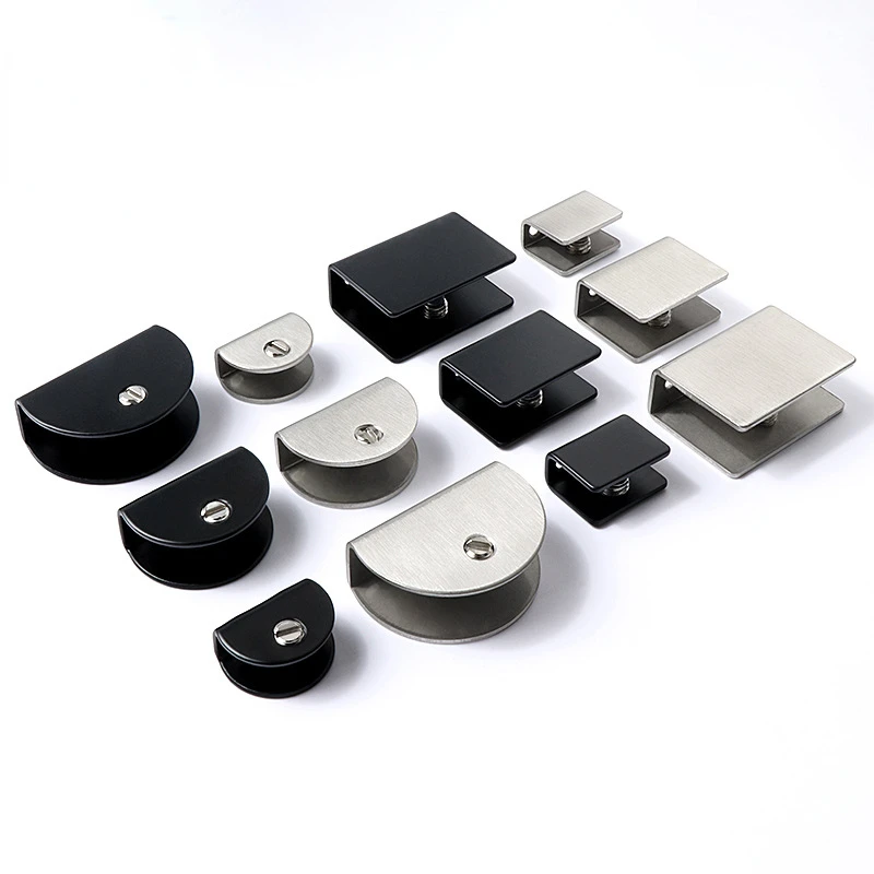 Stainless Steel Glass Semi-circular SquareClip Bracket, Fixing Accessories, Clip Layer Board Clip Fixing Clip