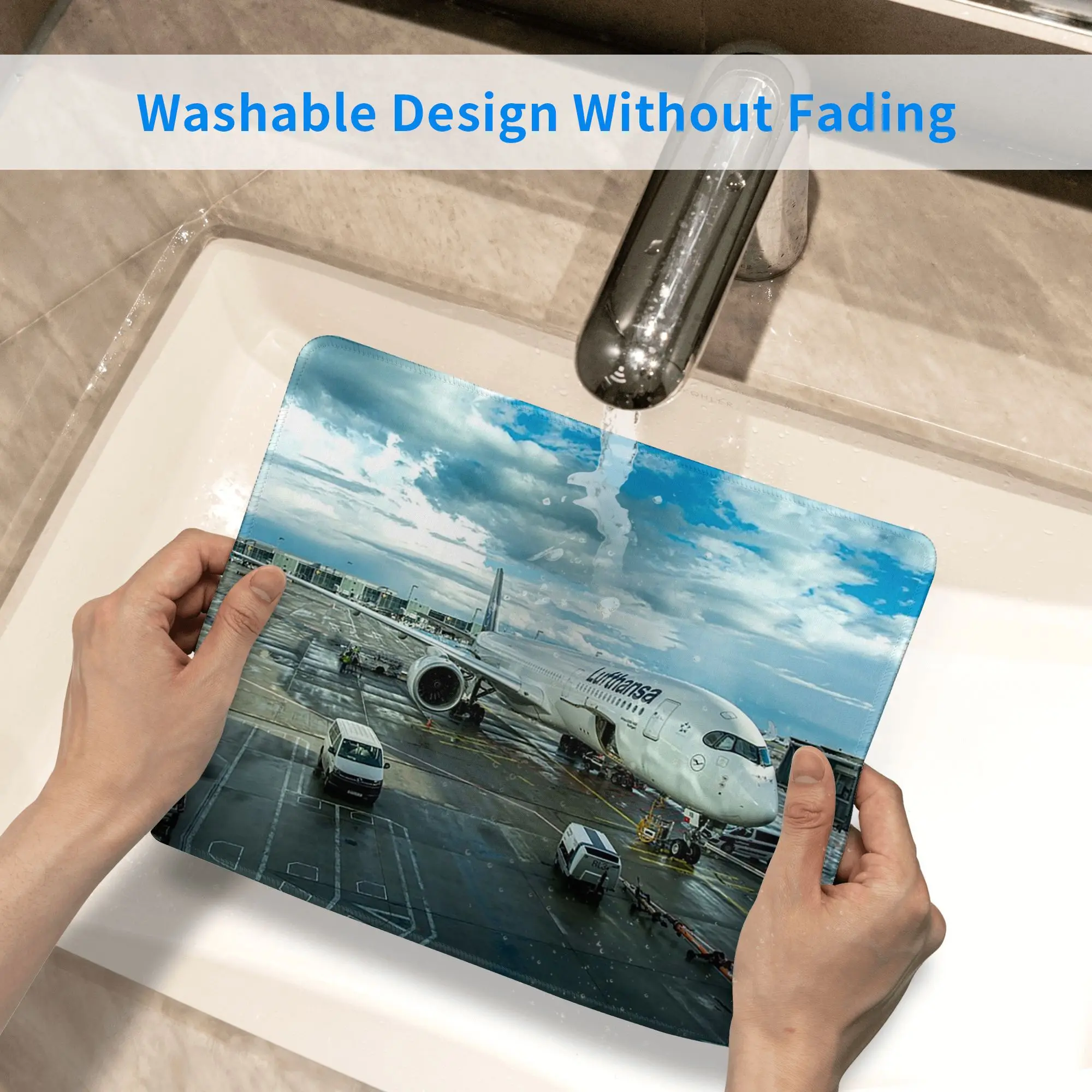 لوحة ماوس Lufthansa Airbus A350 لوحة مفاتيح الكمبيوتر ماوس حصيرة ألعاب الكمبيوتر المحمول حصيرة مكتبية ملحقات المكتب مفارش الطاولة