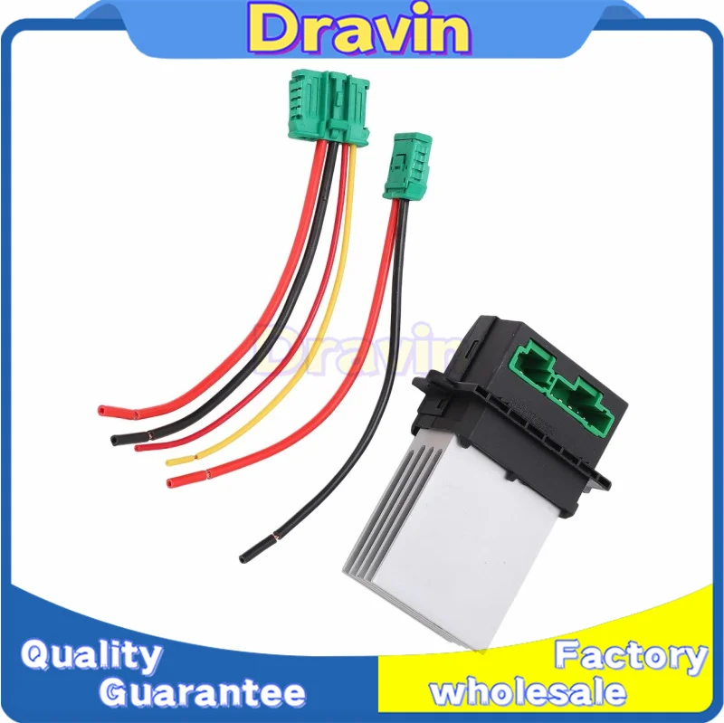 

6441L2 7701207718 7701048390 Heater Blower Resistor+Connector/Wire For Renault Citroen C2 C3 C5 Peugeot 406 107 207 607