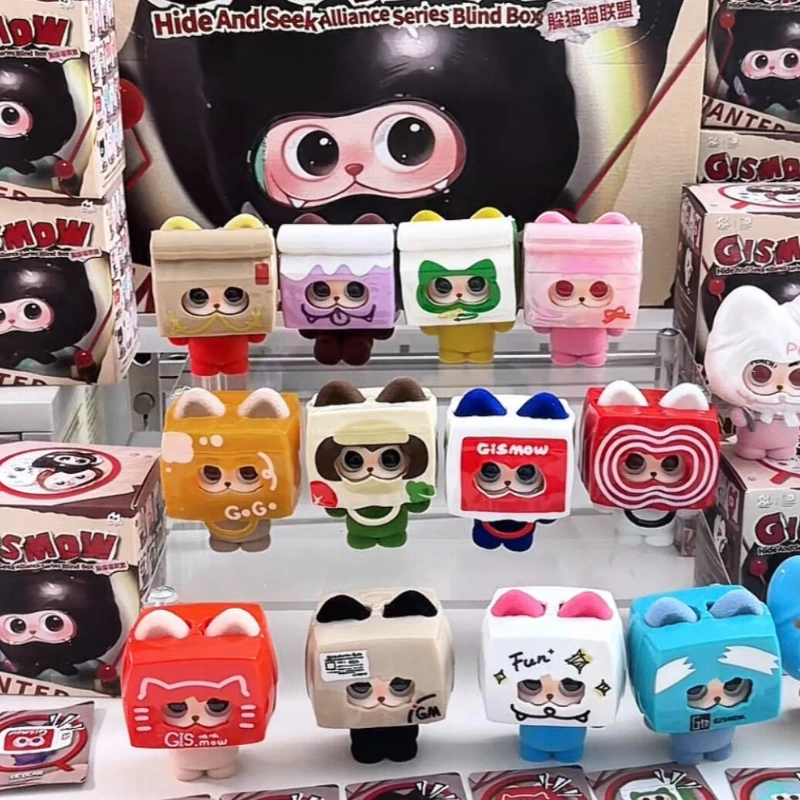 

GISMOW Hide and Seek Alliance Series Blind Box Toys Mystery Box Cute Mini Anime Action Figure Rotatable for Pose Adjustment Doll
