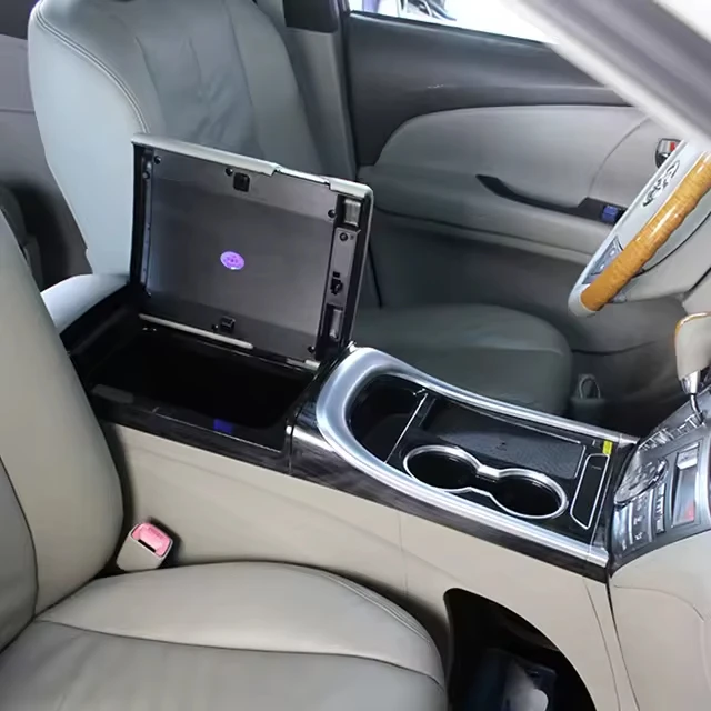 

Car Front Armrest Box ABS Material Cup Holder USB Charger Storage Box For Toyota PREVIA With Customizable Size