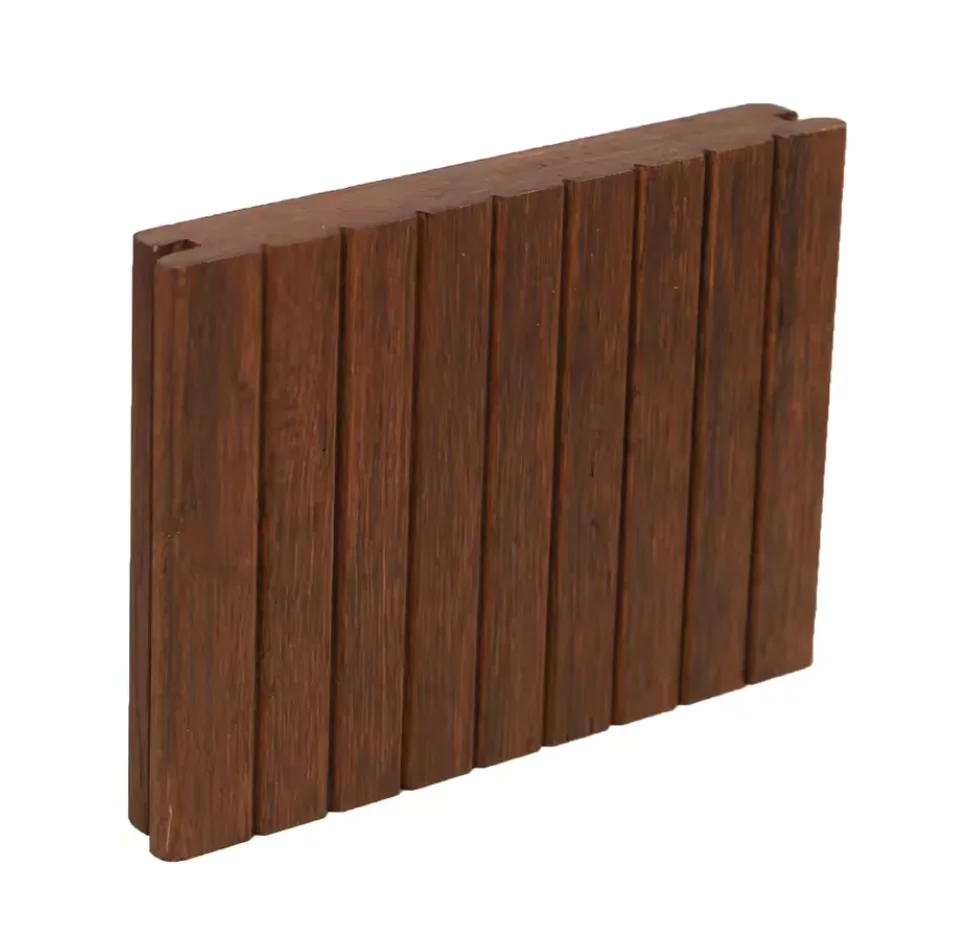 Light carbonization engineering bamboo weaving traditional design outdoor floor 18mm thickness