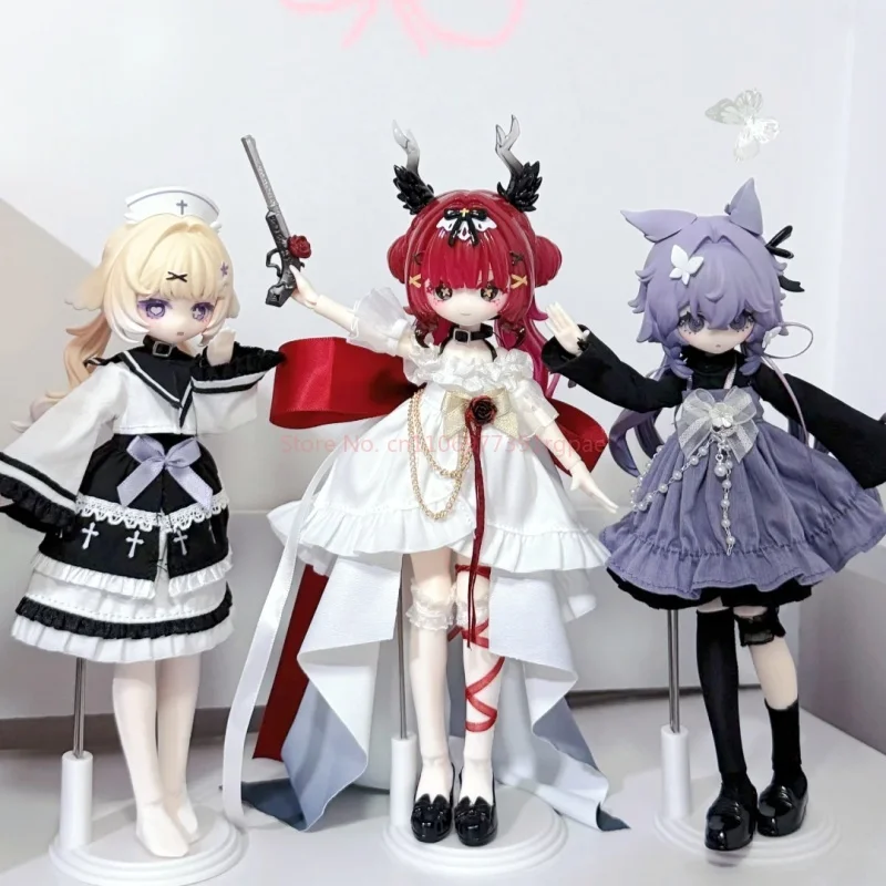 

New Hot Meki Final Blessing 1/8 Bjd Series Blind Box Cute Trendy Action Anime Figure Model Desktop Ornament Birthday Toys Gifts