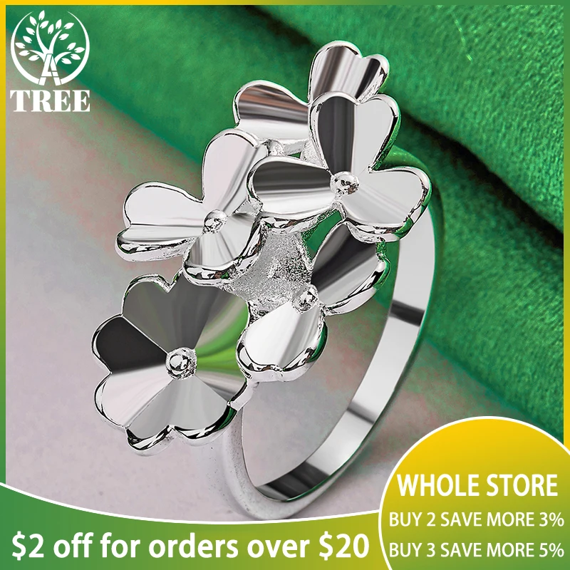

Beautiful 925 Sterling Silver Flower Ring For Women Party Wedding Engagement Birthday Christmas Fine Gift Fashion Luxury Jewelry